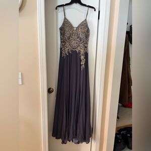Elegant Beaded Evening Gown